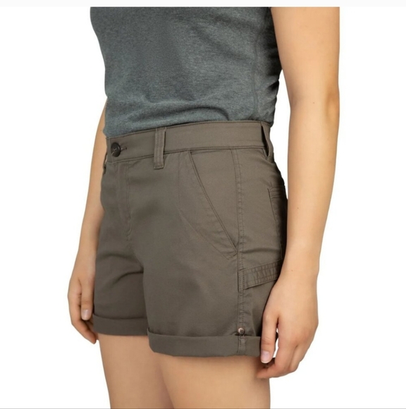 NWT Boston Traders Ladies’ Rolled Hem Bermuda Short Pockets Brown - Picture 8 of 12